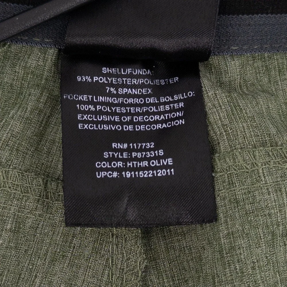 ZeroXposur Mens 38 Travel Shorts Olive Green Stretch Gorpcore Outdoors Technical